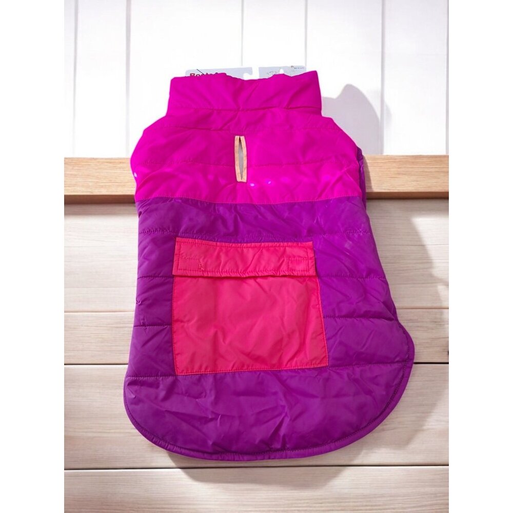 Boots & Barkley Size Medium Pink & Purple Puffer Dog Vest NWT
